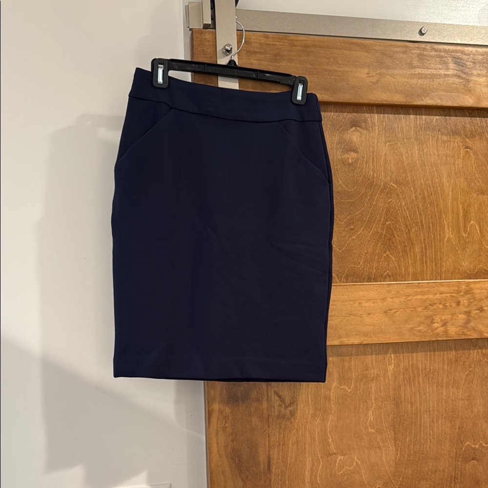 J. Crew Blue Pencil Skirt Knee-length Work
